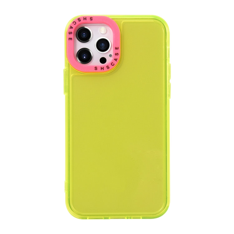 For iPhone 13 mini Color Contrast Lens Frame Transparent TPU Phone Case
