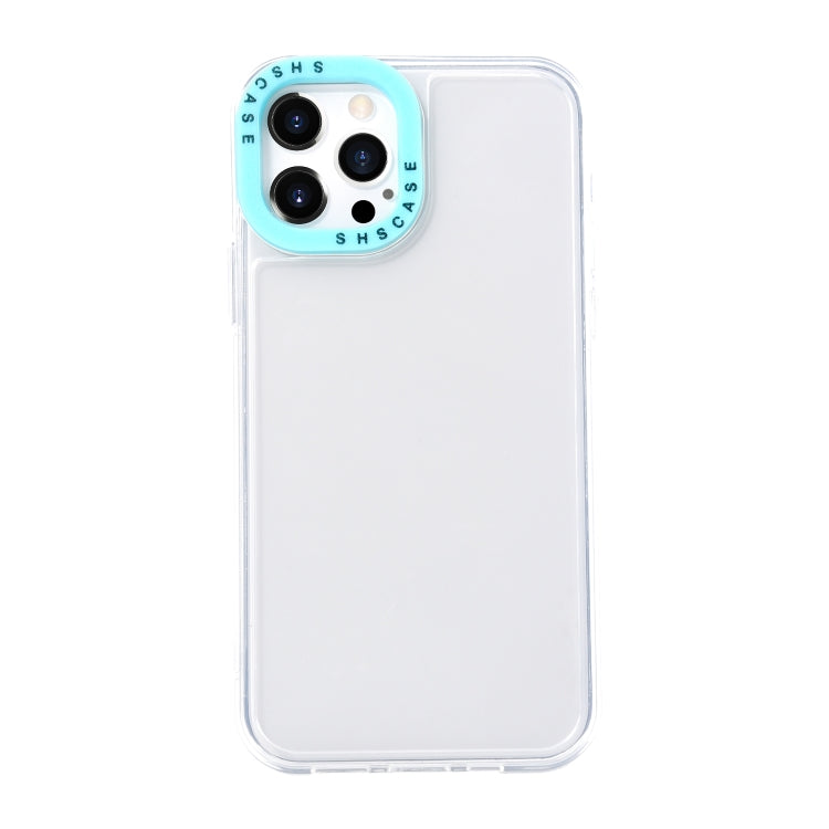 For iPhone 13 mini Color Contrast Lens Frame Transparent TPU Phone Case