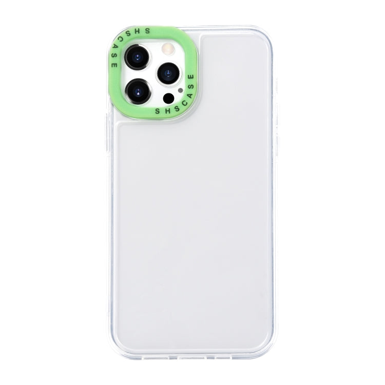 For iPhone 13 Pro Color Contrast Lens Frame Transparent TPU Phone Case
