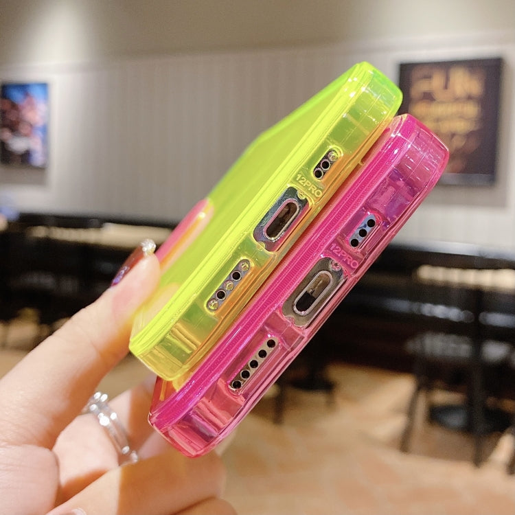 For iPhone 13 Pro Color Contrast Lens Frame Transparent TPU Phone Case