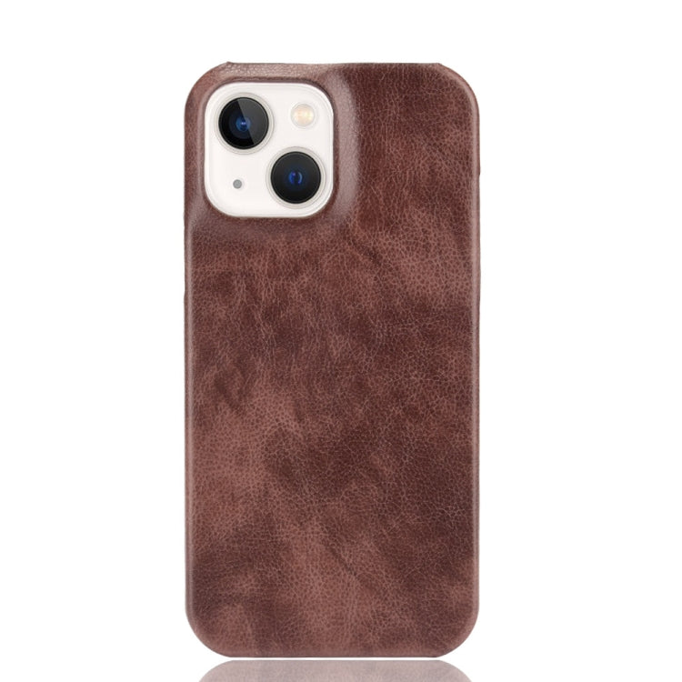 For iPhone 13 mini Litchi Leather PC Phone Case