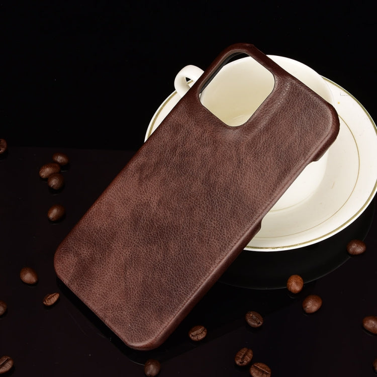 For iPhone 13 mini Litchi Leather PC Phone Case