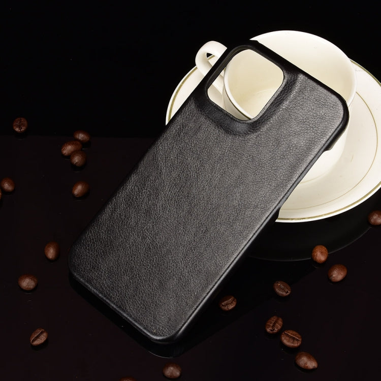For iPhone 13 Litchi Leather PC Phone Case