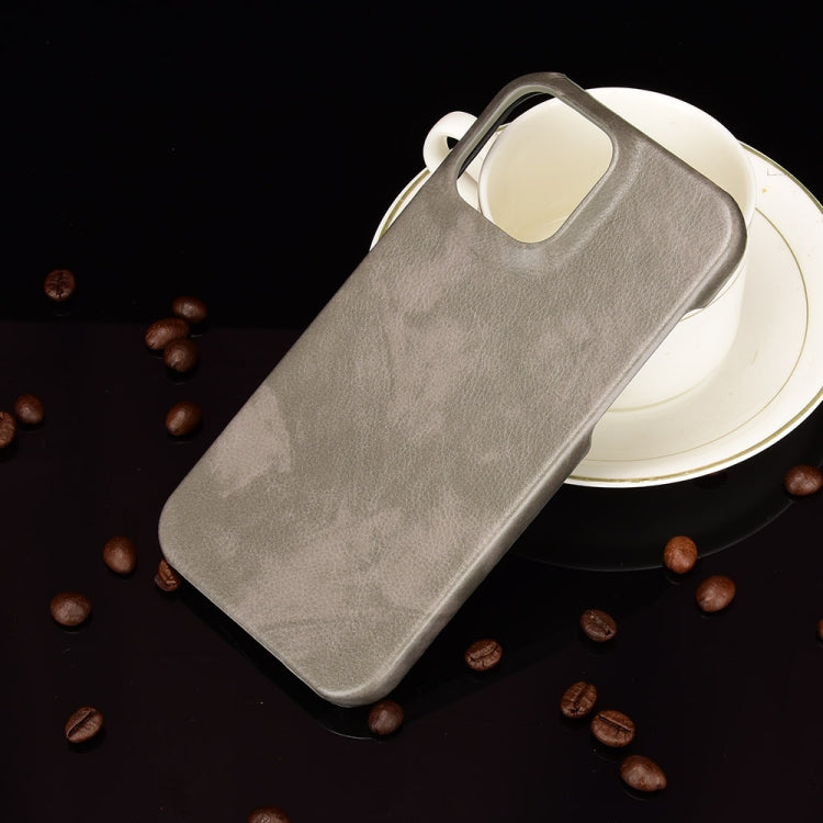 For iPhone 13 Litchi Leather PC Phone Case