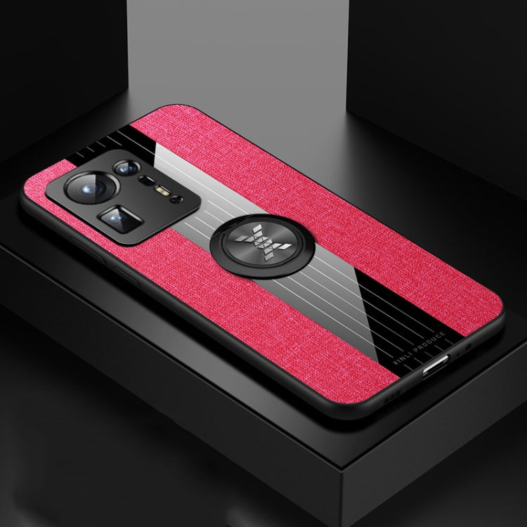 For Xiaomi Mi Mix 4 XINLI Stitching Cloth Texture TPU Phone Case with Ring Holder