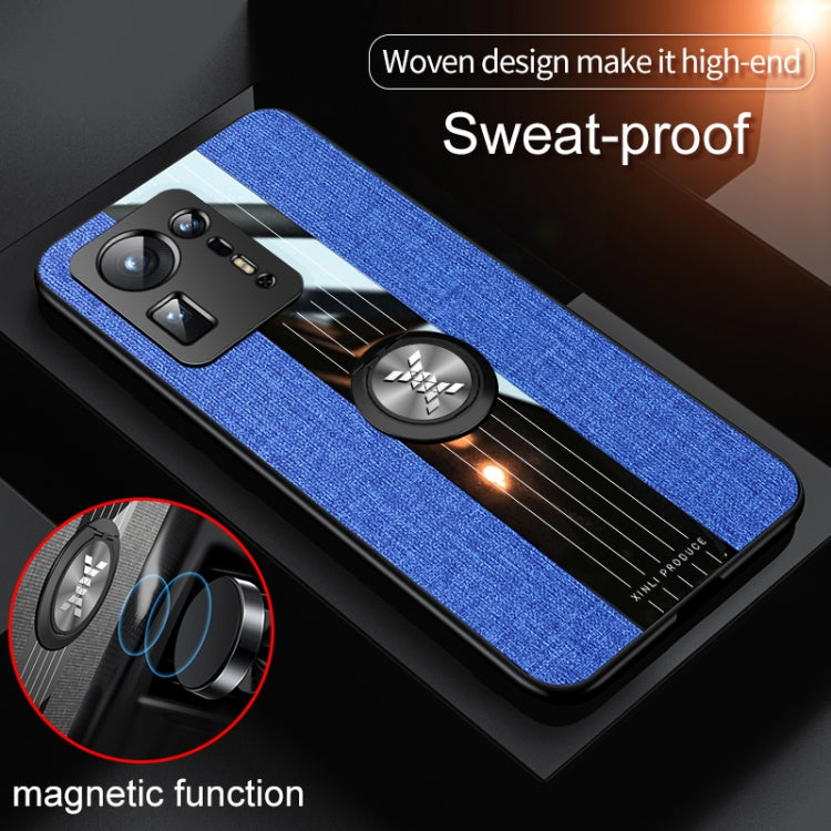 For Xiaomi Mi Mix 4 XINLI Stitching Cloth Texture TPU Phone Case with Ring Holder
