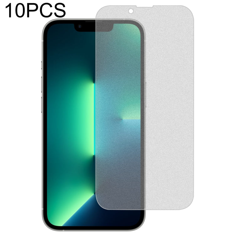For iPhone 13 Pro Max 10pcs Transparent Frosted Full Screen Tempered Glass Film
