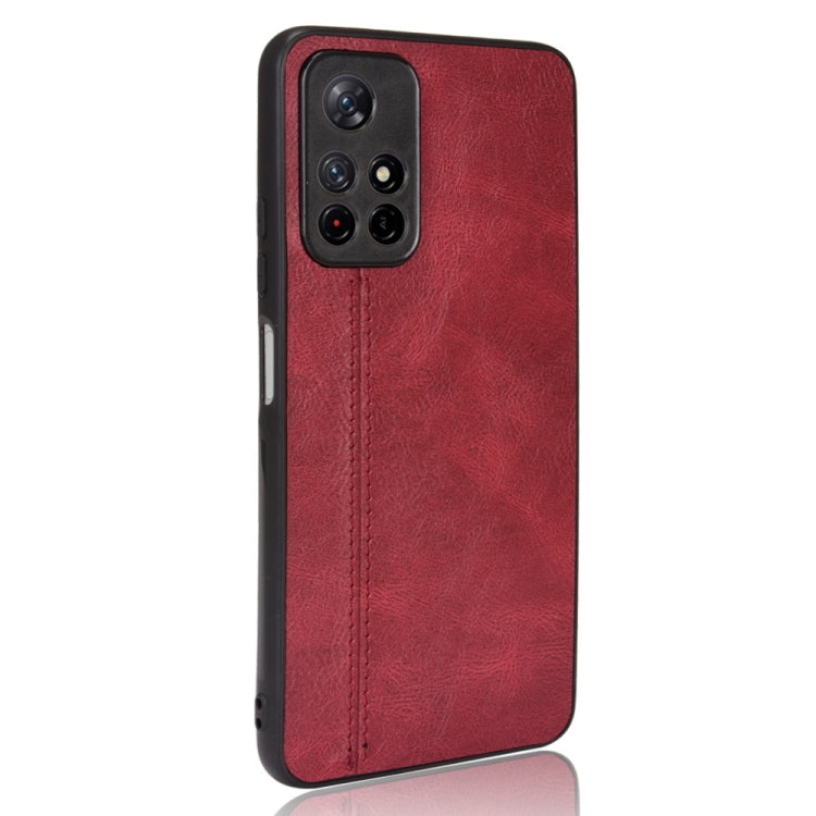 For Xiaomi Redmi Note 11 5G Sewing Cow Pattern Skin Phone Case