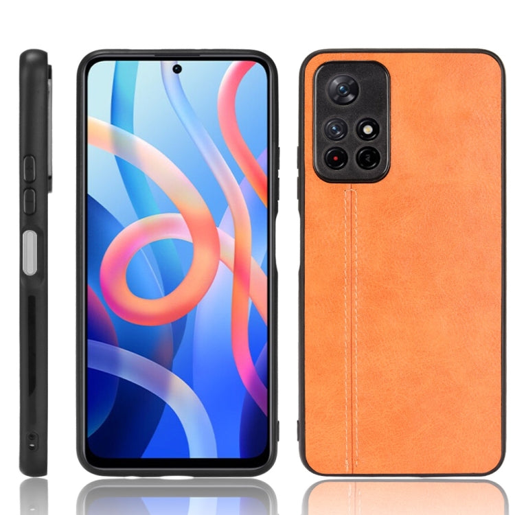 For Xiaomi Redmi Note 11 5G Sewing Cow Pattern Skin Phone Case