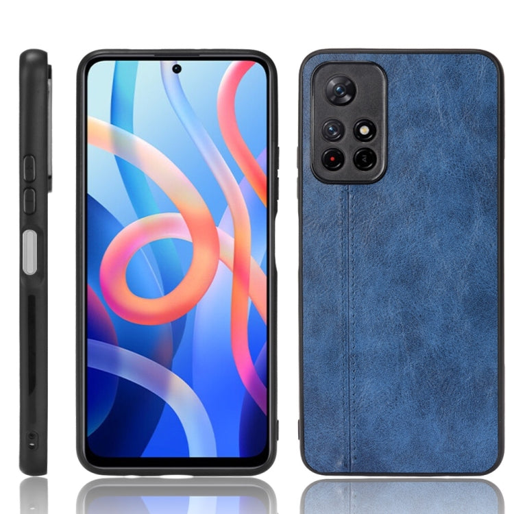 For Xiaomi Redmi Note 11 5G Sewing Cow Pattern Skin Phone Case