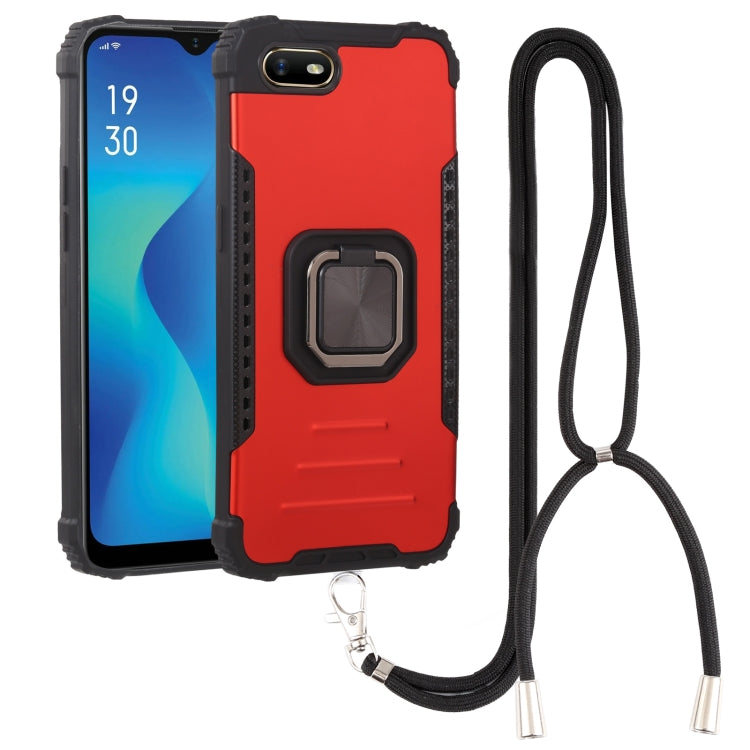For OPPO A1k Aluminum Alloy + TPU Phone Case with Lanyard