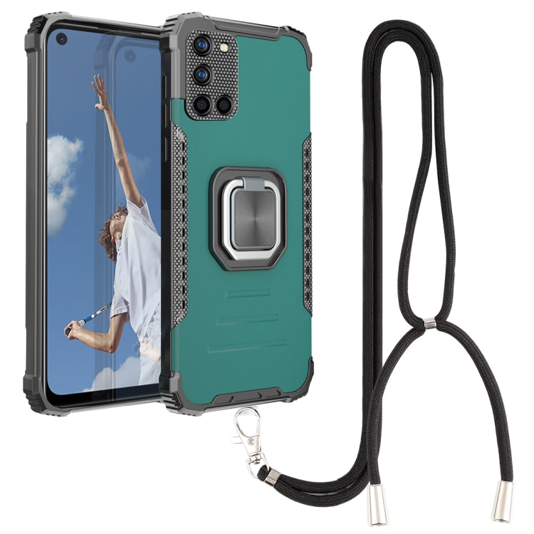 For OPPO A52 / A92 / A72 Aluminum Alloy + TPU Phone Case with Lanyard