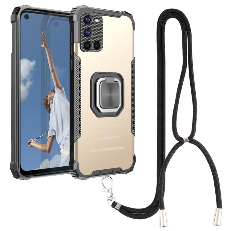 For OPPO A52 / A92 / A72 Aluminum Alloy + TPU Phone Case with Lanyard