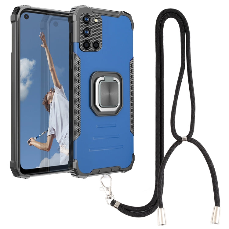 For OPPO A52 / A92 / A72 Aluminum Alloy + TPU Phone Case with Lanyard