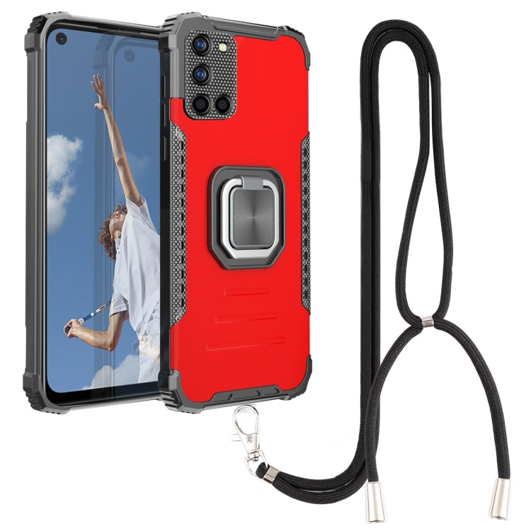 For OPPO A52 / A92 / A72 Aluminum Alloy + TPU Phone Case with Lanyard