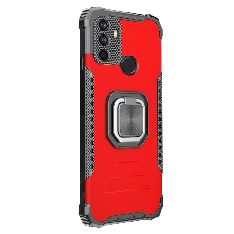 For OPPO A53 2020 / A32 Aluminum Alloy + TPU Phone Case with Lanyard