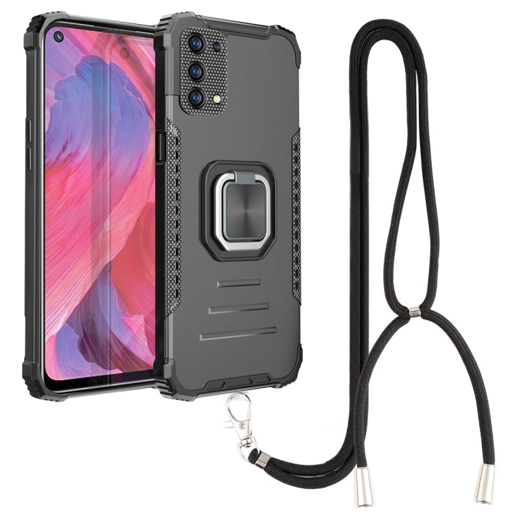 For OPPO A93 5G / A74 5G / A54 5G Aluminum Alloy + TPU Phone Case with Lanyard