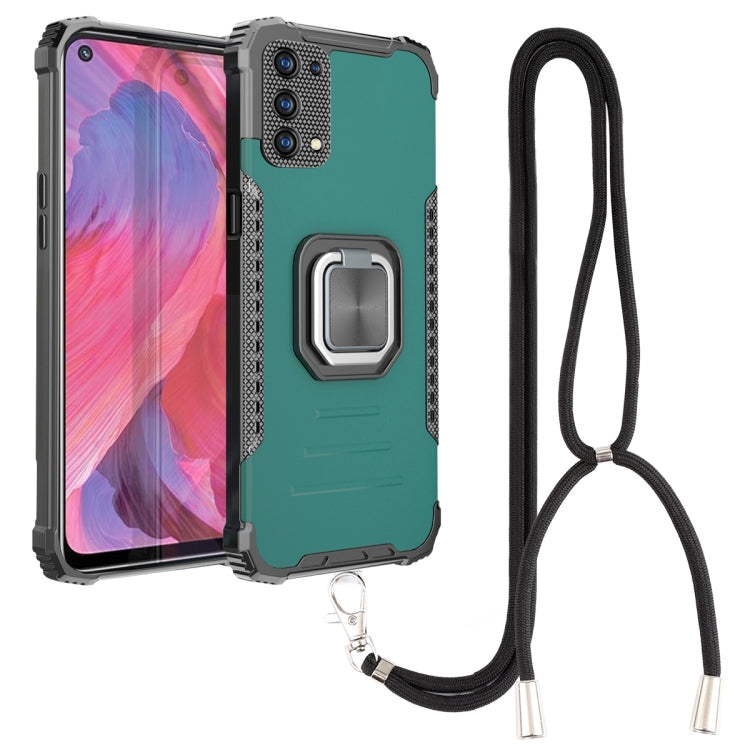 For OPPO A93 5G / A74 5G / A54 5G Aluminum Alloy + TPU Phone Case with Lanyard