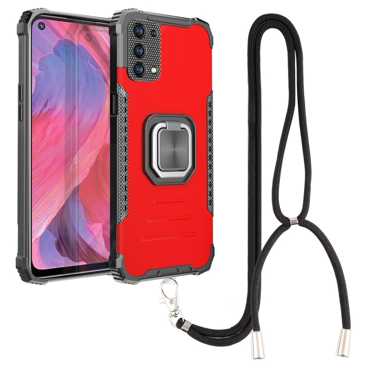 For OPPO A93 5G / A74 5G / A54 5G Aluminum Alloy + TPU Phone Case with Lanyard