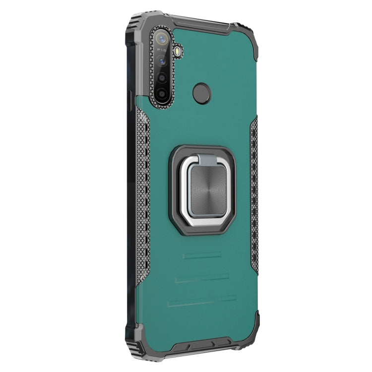 For OPPO Realme 5 Aluminum Alloy + TPU Phone Case with Lanyard