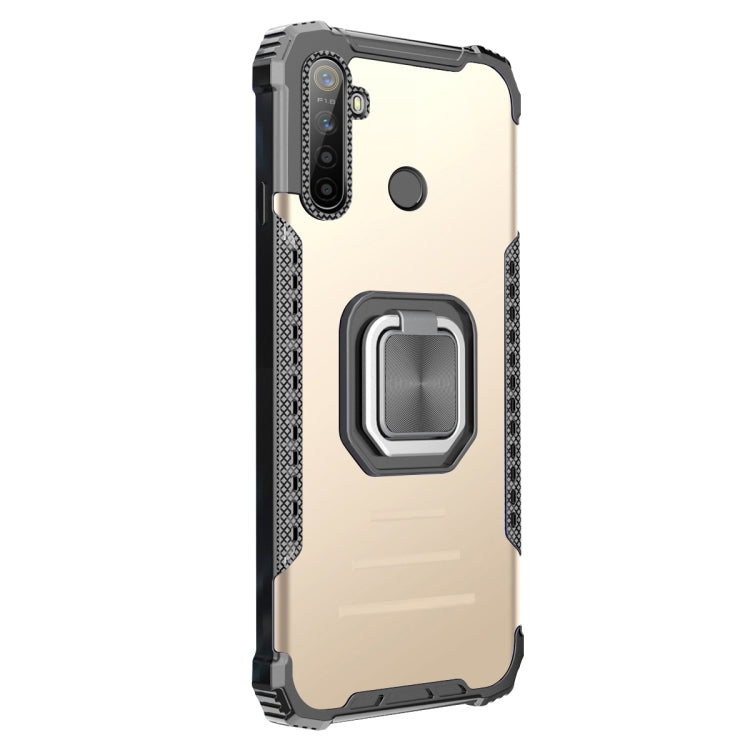 For OPPO Realme 5 Aluminum Alloy + TPU Phone Case with Lanyard