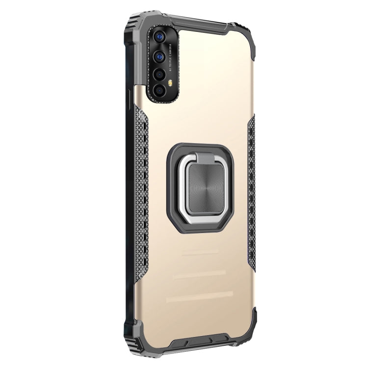For OPPO Realme 7 Aluminum Alloy + TPU Phone Case with Lanyard