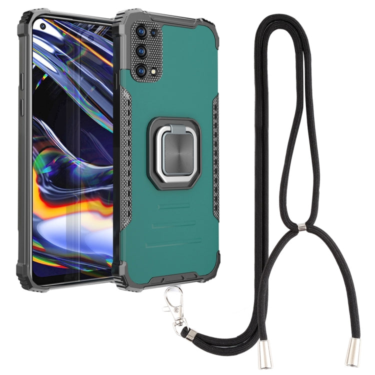 For OPPO Realme 7 Pro Aluminum Alloy + TPU Phone Case with Lanyard