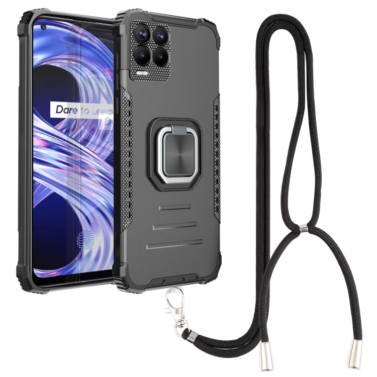 For OPPO Realme 8 Pro Aluminum Alloy + TPU Phone Case with Lanyard