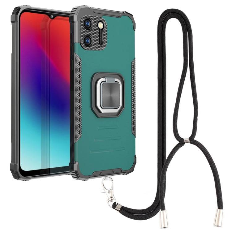 For OPPO Realme C11 Aluminum Alloy + TPU Phone Case with Lanyard