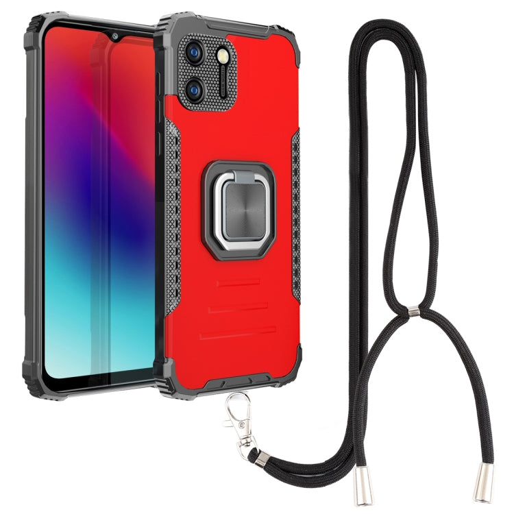 For OPPO Realme C11 Aluminum Alloy + TPU Phone Case with Lanyard