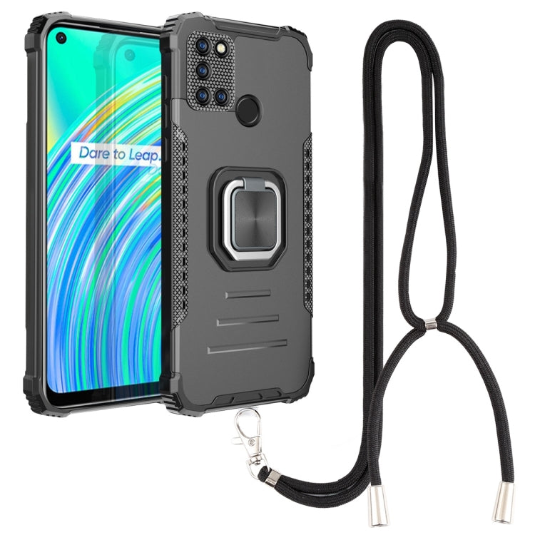 For OPPO Realme C17 / Realme 7i Aluminum Alloy + TPU Phone Case with Lanyard