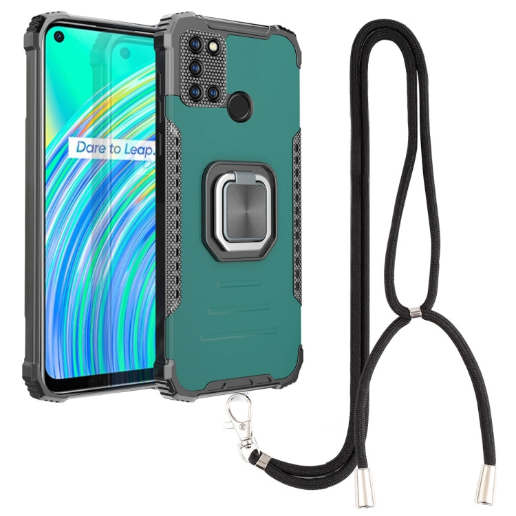 For OPPO Realme C17 / Realme 7i Aluminum Alloy + TPU Phone Case with Lanyard