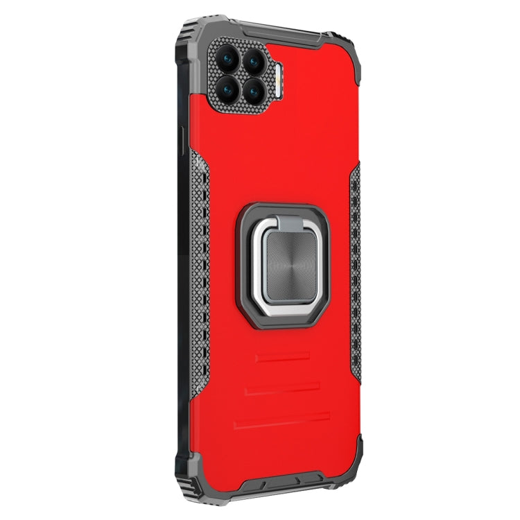 For OPPO Reno4 F Aluminum Alloy + TPU Phone Case with Lanyard