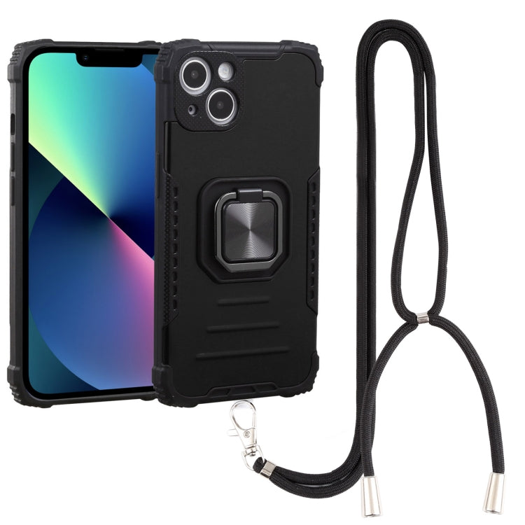 For iPhone 13 mini Lanyard Aluminum TPU Case