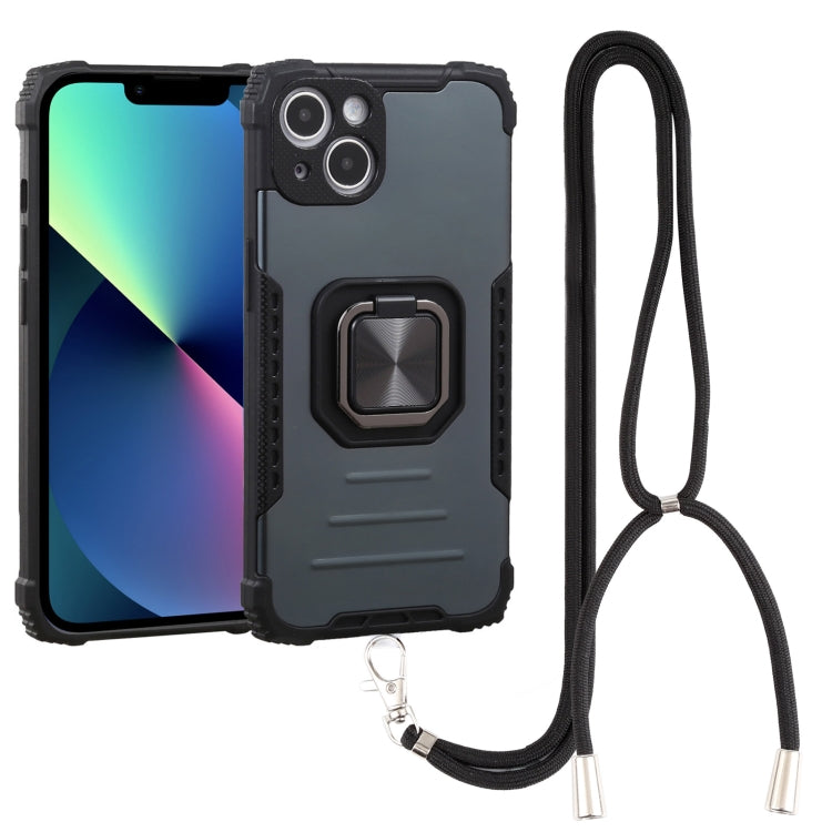 For iPhone 13 mini Lanyard Aluminum TPU Case