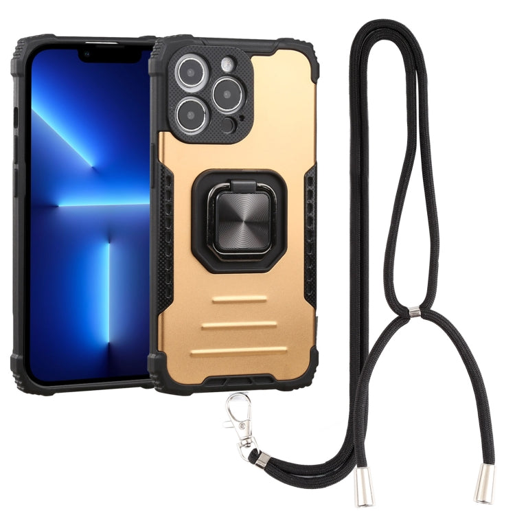 For iPhone 13 Pro Lanyard Aluminum TPU Case
