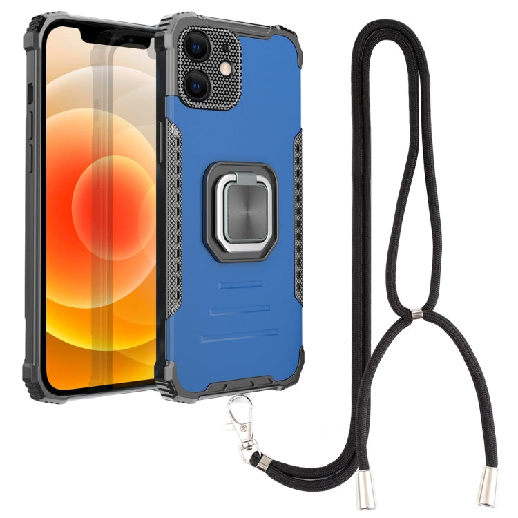 For iPhone 12 mini Lanyard Aluminum TPU Case