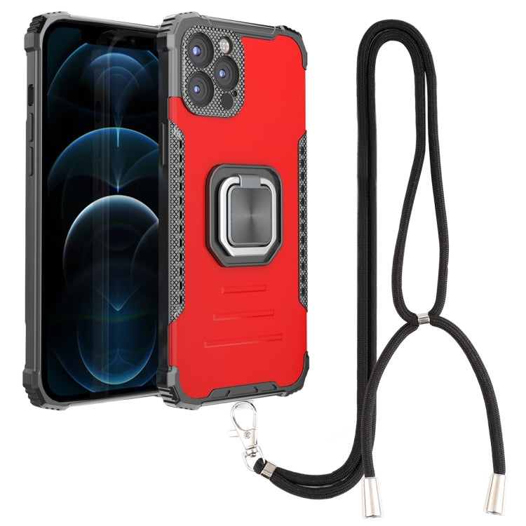 For iPhone 12 Pro Lanyard Aluminum TPU Case