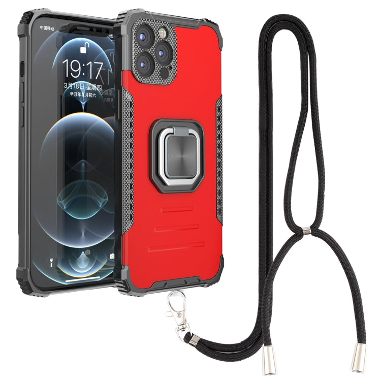 For iPhone 12 Pro Max Lanyard Aluminum TPU Case