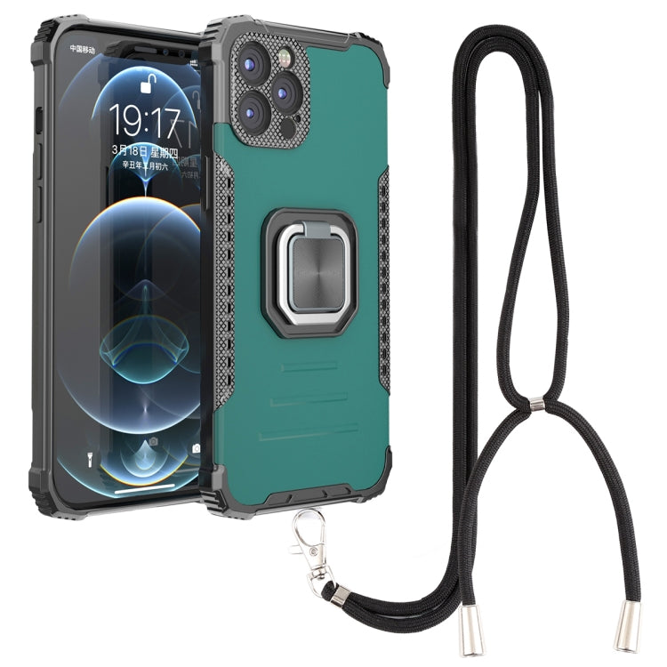 For iPhone 12 Pro Max Lanyard Aluminum TPU Case