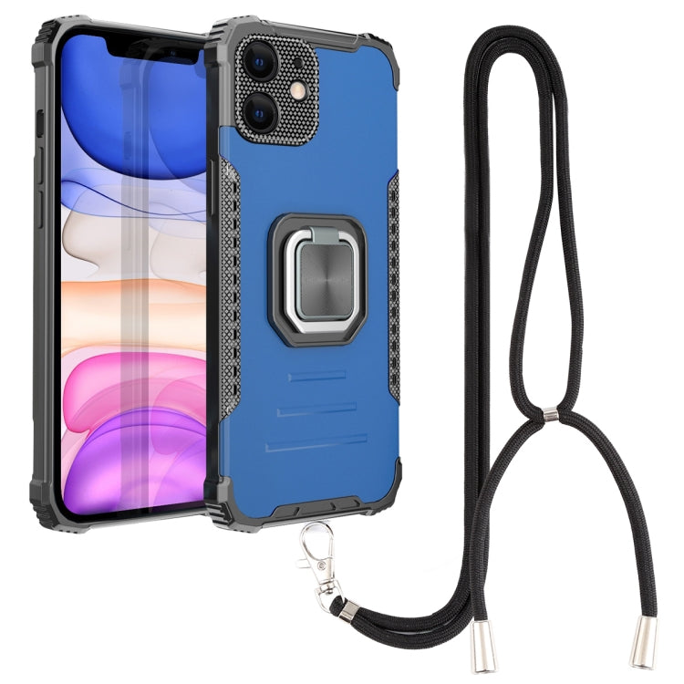 For iPhone 11 Lanyard Aluminum TPU Case