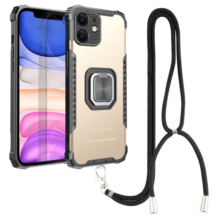 For iPhone 11 Lanyard Aluminum TPU Case