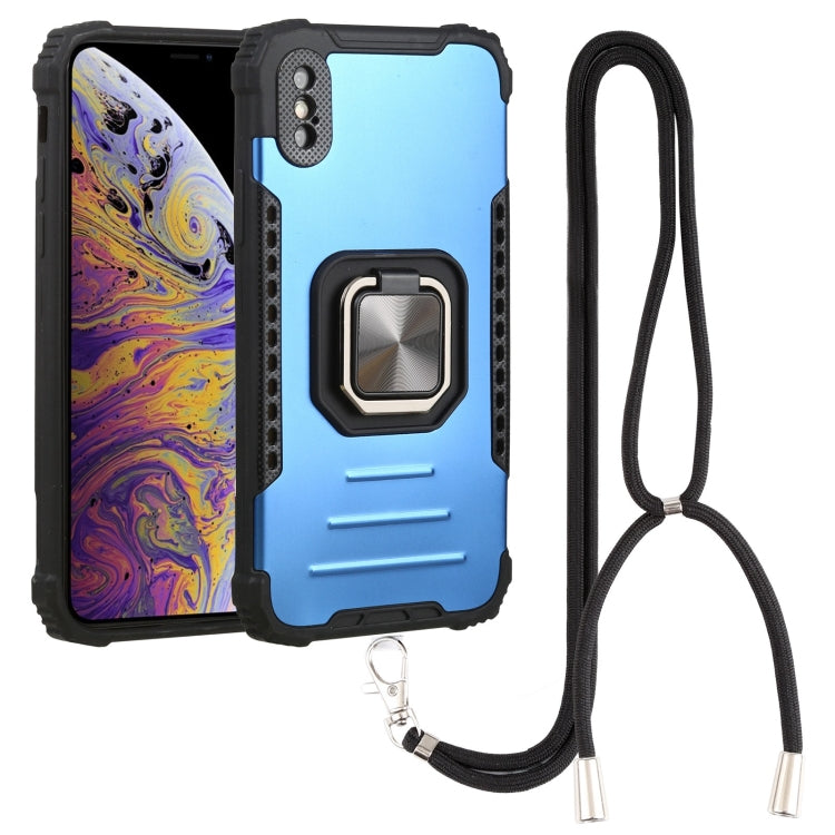 For iPhone X / XS Lanyard Aluminum TPU Case