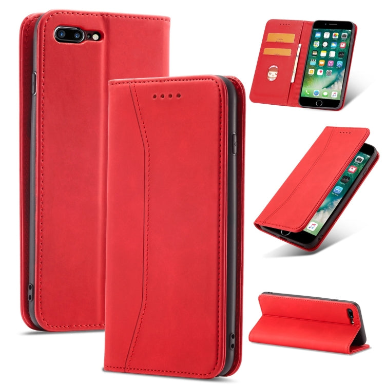 Magnetic Dual-fold Leather Case For iPhone 8 Plus / 7 Plus