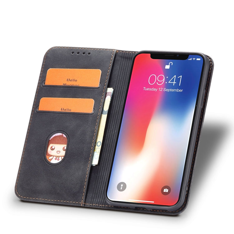For iPhone X / XS Magnetic Dual-fold Leather Case