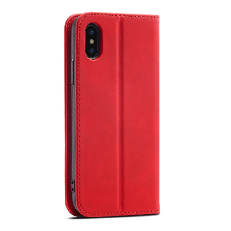 For iPhone X / XS Magnetic Dual-fold Leather Case