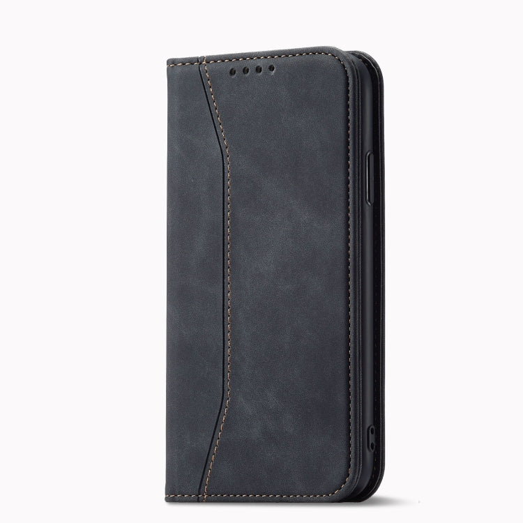 For iPhone XR Magnetic Dual-fold Leather Case