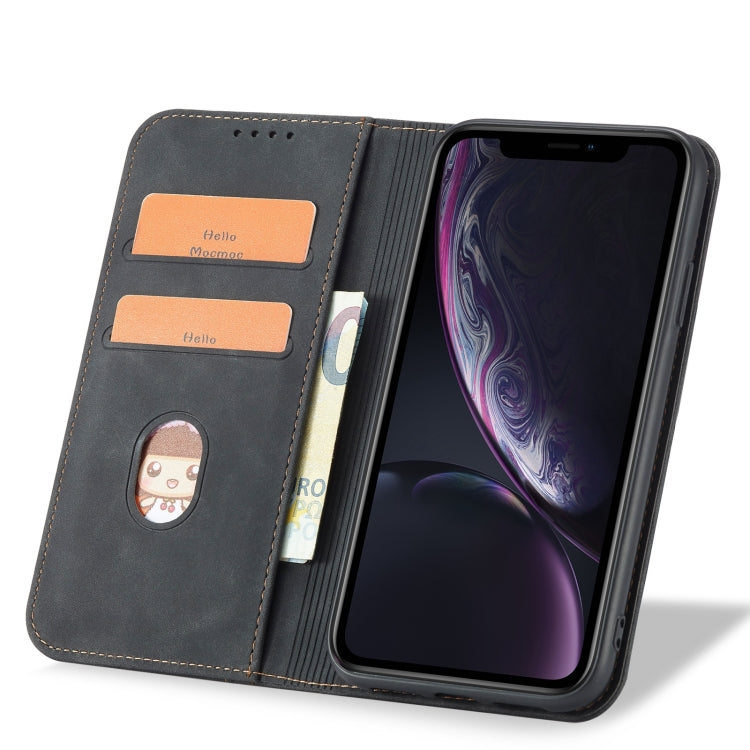 For iPhone XR Magnetic Dual-fold Leather Case