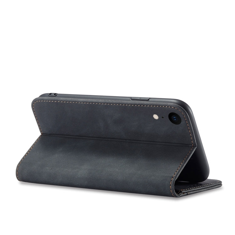 For iPhone XR Magnetic Dual-fold Leather Case