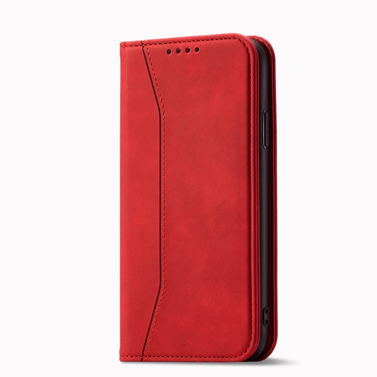 For iPhone XR Magnetic Dual-fold Leather Case